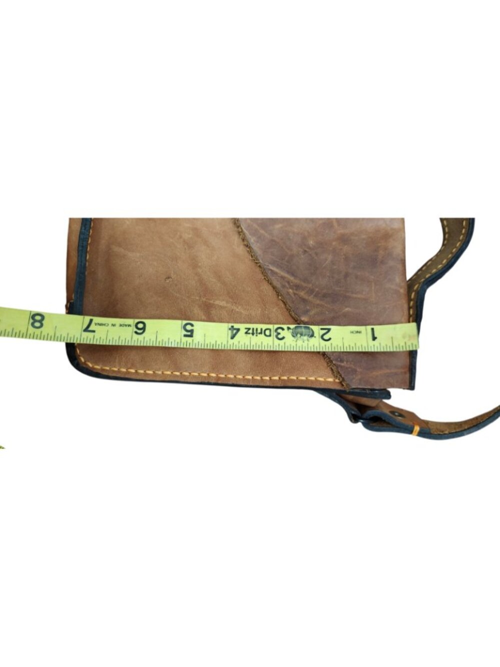 Handmade Genuine Leather Messenger Crossbody Bag Brown Rustic Satchel Unisex - Picture 13 of 16